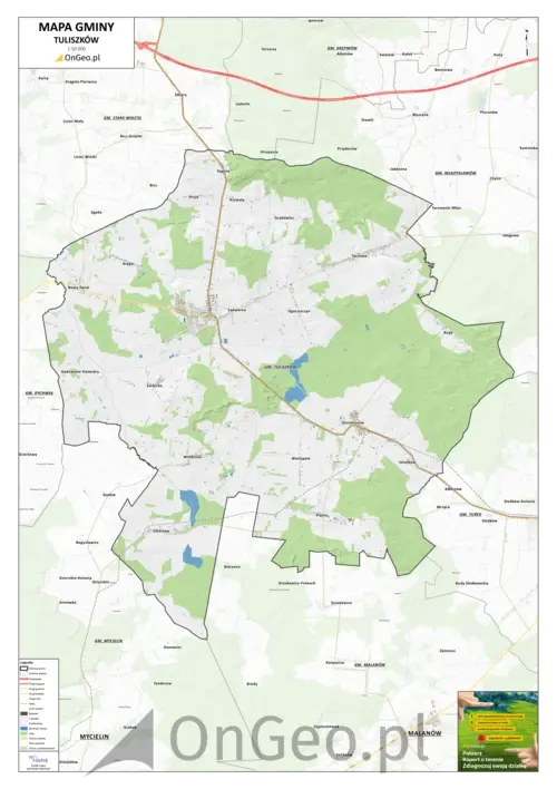 Mapa gminy Tuliszków